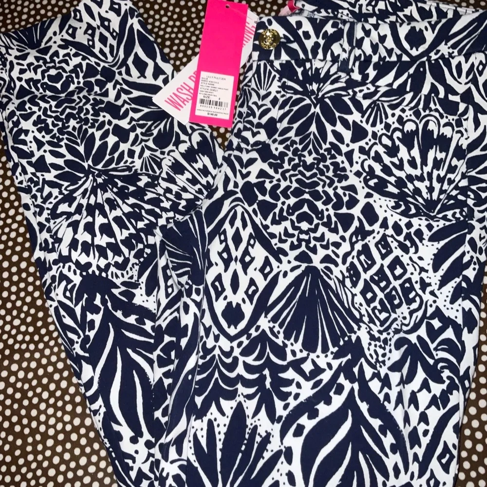 Lilly Pulitzer NWT Kelly Stretch Knit Ankle Pants $148 By Land or Sea Size 0,4 - Picture 10 of 16
